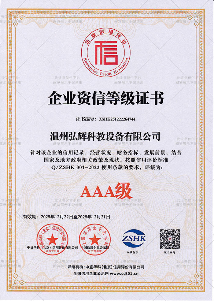 企业资信等级证书